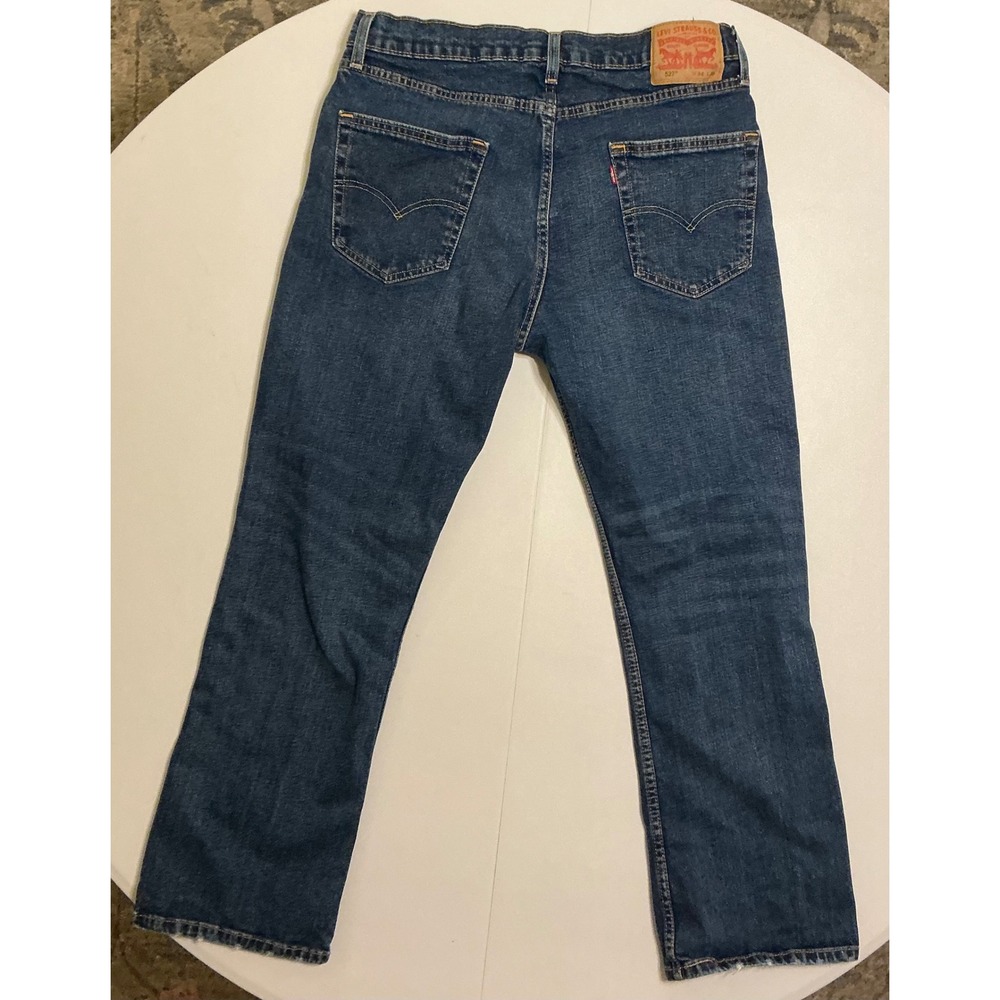 Levis 527 Slim Bootcut Jeans Mens 34x30 Medium Wash Stretch Denim Western Rugged